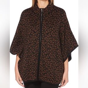 NWT Rafaella Leopard Poncho